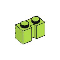Plaatje in Gallery viewer laden, LEGO® los onderdeel Steen Aangepast in kleur Limoen 4216
