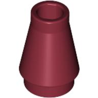 Plaatje in Gallery viewer laden, LEGO® los onderdeel Kegel in kleur Donkerrood 4589