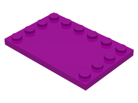 LEGO® los onderdeel Tegel Aangepast in kleur Paars 6180