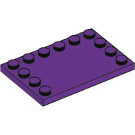 LEGO® los onderdeel Tegel Aangepast in kleur Paars 6180