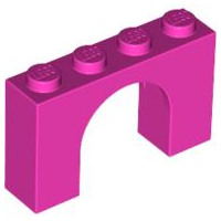 LEGO® los onderdeel Steen Boog in kleur Donker Roze 6182