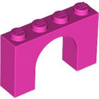 LEGO® los onderdeel Steen Boog in kleur Donker Roze 6182