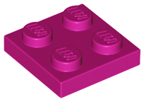 Plaatje in Gallery viewer laden, LEGO® los onderdeel Plaat Algemeen in kleur Magenta 3022