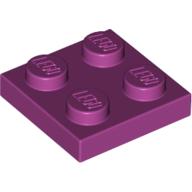 LEGO® los onderdeel Plaat Algemeen in kleur Magenta 3022