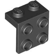 LEGO® los onderdeel Beugel in kleur Zwart 44728
