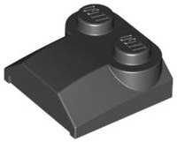 LEGO® los onderdeel Dakpan Gebogen in kleur Zwart 41855