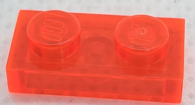 LEGO® onderdeel Plaat Algemeen Doorzichtig Neon Oranje 3023