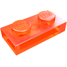 Plaatje in Gallery viewer laden, LEGO® onderdeel Plaat Algemeen Doorzichtig Neon Oranje 3023