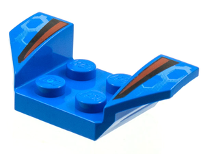 LEGO® los onderdeel Spatbord met Motief Blauw 41854pb08