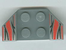 Plaatje in Gallery viewer laden, LEGO® Spatbord met Motief Donker Blauwachtig Grijs 41854pb13