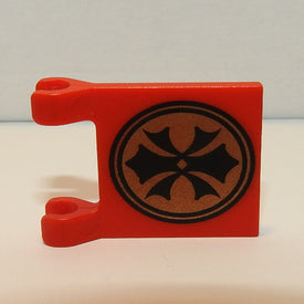 LEGO® los onderdeel Vlag met Motief in kleur Rood 2335pb005