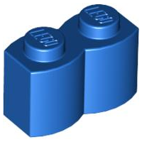 LEGO® los onderdeel Steen Aangepast in kleur Blauw 30136
