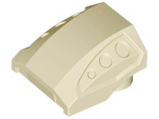 LEGO® los onderdeel Dakpan Gebogen in kleur Geelbruin 44675
