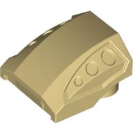 LEGO® los onderdeel Dakpan Gebogen in kleur Geelbruin 44675