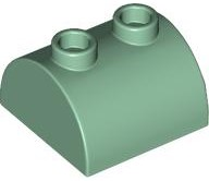 LEGO® los onderdeel Dakpan Gebogen in kleur Zandgroen 30165