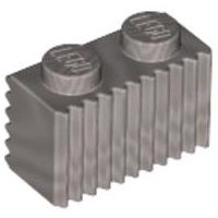 LEGO® los onderdeel Steen Aangepast Parel Lichtgrijs 2877