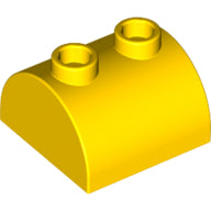 LEGO® los onderdeel Dakpan Gebogen in kleur Geel 30165