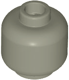Plaatje in Gallery viewer laden, LEGO® los onderdeel Hoofd in kleur Donkergrijs 3626