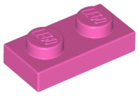 LEGO® los onderdeel Plaat Algemeen in kleur Donker Roze 3023