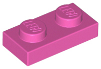 Plaatje in Gallery viewer laden, LEGO® los onderdeel Plaat Algemeen in kleur Donker Roze 3023