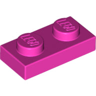 LEGO® los onderdeel Plaat Algemeen in kleur Donker Roze 3023