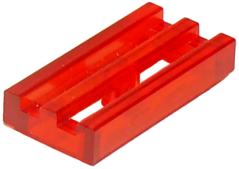 LEGO® los onderdeel Tegel Aangepast Doorzichtig Rood 2412b