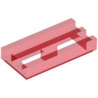 LEGO® los onderdeel Tegel Aangepast Doorzichtig Rood 2412b