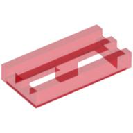 LEGO® los onderdeel Tegel Aangepast Doorzichtig Rood 2412b