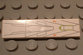 LEGO® los onderdeel Tegel met Motief in kleur Wit 2431px12