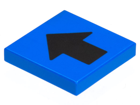 LEGO® los onderdeel Tegel met Motief in kleur Blauw 3068p18