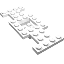 Plaatje in Gallery viewer laden, LEGO® los onderdeel Onderstel in kleur Wit 4212b