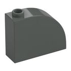 LEGO® los onderdeel Dakpan Gebogen Donkergrijs 33243