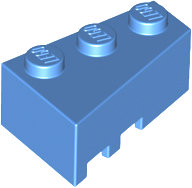 LEGO® los onderdeel Wig in kleur Medium Blauw 6564