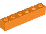 LEGO® los onderdeel Steen in kleur Oranje 3009