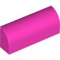 Plaatje in Gallery viewer laden, LEGO® los onderdeel Dakpan Gebogen in kleur Donker Roze 6191