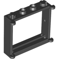Plaatje in Gallery viewer laden, LEGO® los onderdeel Raamkozijn in kleur Zwart 3853