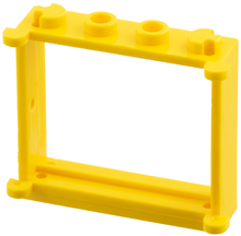 Plaatje in Gallery viewer laden, LEGO® los onderdeel Raamkozijn in kleur Geel 3853