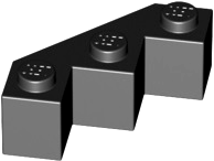 LEGO® los onderdeel Steen Aangepast in kleur Zwart 2462