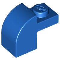 LEGO® los onderdeel Dakpan Gebogen in kleur Blauw 6091