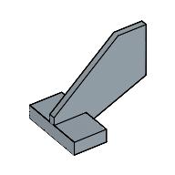 LEGO® los onderdeel Staart in kleur Zandblauw 44661