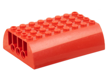 Plaatje in Gallery viewer laden, LEGO® los onderdeel Dakpan Gebogen in kleur Rood 45411