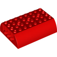 LEGO® los onderdeel Dakpan Gebogen in kleur Rood 45411