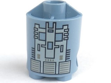 Plaatje in Gallery viewer laden, LEGO® los onderdeel Steen Rond met Motief Zandblauw 30361px4
