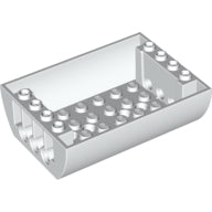 Plaatje in Gallery viewer laden, LEGO® los onderdeel Dakpan Gebogen in kleur Wit 45410