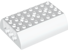 LEGO® los onderdeel Dakpan Gebogen in kleur Wit 45411