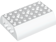 LEGO® los onderdeel Dakpan Gebogen in kleur Wit 45411