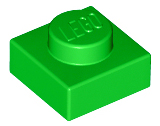 Plaatje in Gallery viewer laden, LEGO® los onderdeel Plaat Algemeen in kleur Fel Groen 3024