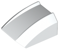 LEGO® los onderdeel Dakpan Gebogen in kleur Wit 30602