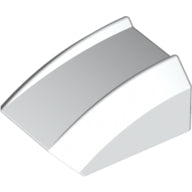 Plaatje in Gallery viewer laden, LEGO® los onderdeel Dakpan Gebogen in kleur Wit 30602