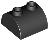 Plaatje in Gallery viewer laden, LEGO® los onderdeel Dakpan Gebogen in kleur Zwart 30165